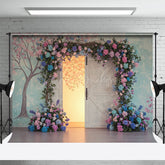 Lofaris Hydrangea Floral Wood Farm Door Wedding Backdrop
